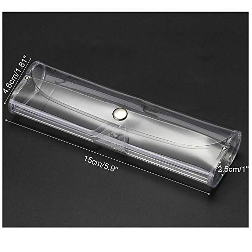 RONRONS 5 Pack Transparent Plastic Glasses Protection Box Eyeglass Case Holder