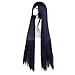 MapofBeauty 100cm Express Individuality Straight Cosplay Wig (Dark Blue Black)