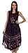 Sakkas B900 Batik Moon and Stars Caftan Tank Dress / Cover Up - Eggplant - One Size