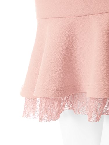 Prime Hot JayJay Women Basic Stretchy Flared Skater Lace Mini Skirt - Image 5