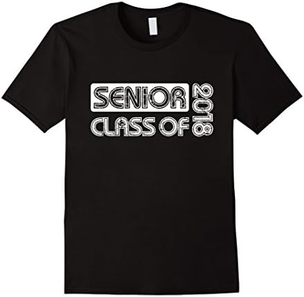 Mens Senior Class of 2018 T Shirt Large Black