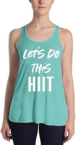 LAWBUCE Women's HIIT Workout Yoga Tank Tops Camisole Racerback Active Shirts Let's do This Activewear