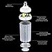 500W Equivalent LED Corn Light Bulb 5500Lumen 6500k 60W Large Area Cool Daylight White Corn Bulb E26/E27 Medium Base for Indoor Outdoor Garage Warehouse Factory Workshop Barn Backyard New Upgraded