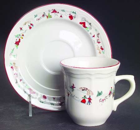 Farberware WHITE CHRISTMAS cup and saucer #391