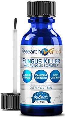 Research Verified Nail Fungus Killer – Anti Nail Fungus Treatment,100% Natural with Undecylenic Acid – Highly Effective Toenails and Fingernails Anti Fungal Nail Solution - 1 Bottle (1 Month Supply)