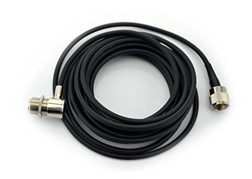 AweekÂ® 5M 16ft Car Mobile Coaxial Car Radio Antenna Extension Cable Wire SO239 PL259 Antenna Mount Two Way Radio Antenna