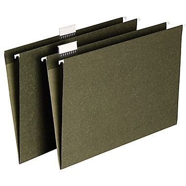 Staples Hanging File Folders, Legal, 5 Tab, 50/Box, Green