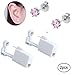 Silver Angel Ear Piercing Gun Disposable Self Mixed Colors Ear Piercing Gun Kit Safety Ear Piercing Gun Kit Tool (515 5mm pink crown)