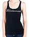 Bridesmaid Rhinestone Longer Length Tank (Medium, Black)