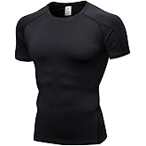CICI FIVE Men's Compression Shirt Short Sleeve Athletic Compression Tops Cool Dry Undershirts Baselayer Gym Workout T Shirt