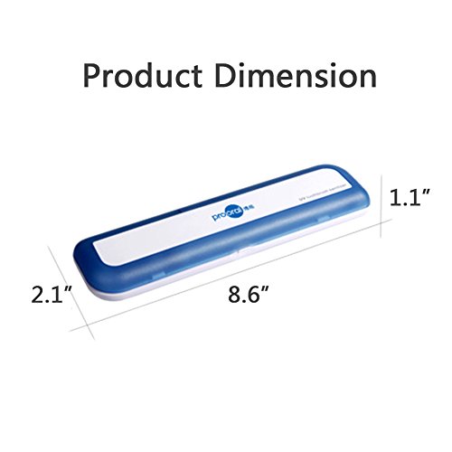 image for HaloVa Toothbrush Sanitizer, Battery-powered Portable Kill Bacteria Ge