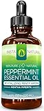 Peppermint Essential Oil - 100% Pure & Natural Premium Quality Oil Diffusers - Sweet & Minty Source of Aromatherapy for Any Living Space - InstaNatural - Large 4 OZ Bottle With Dropper