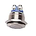 Quentacy 9-Pack 16mm Momentary Push Button Switch 1NO SPST Stainless Steel Waterproof Switch