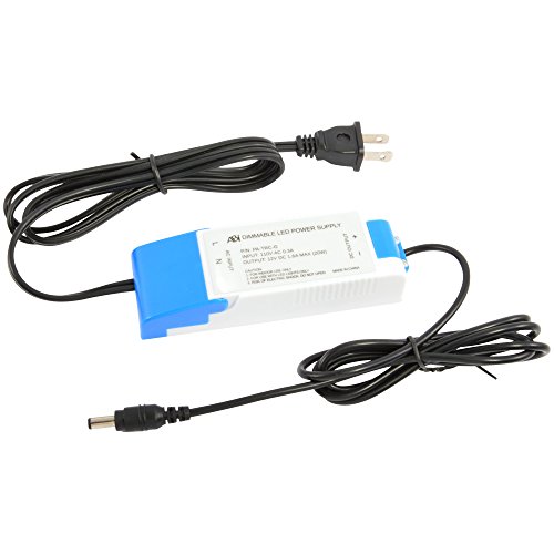 ABI 12V 20W Power Supply Driver TRIAC Dimmable Transformer for LED Flexible Strip Light (Works with Standard Wall Dimmers)