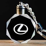 Fitracker LED Car Keychain Crystal Light Changing Car Key Chain Keyring Accessories for Mercedes Benz VW BMW Audi Toyota Jeep Ford Mini