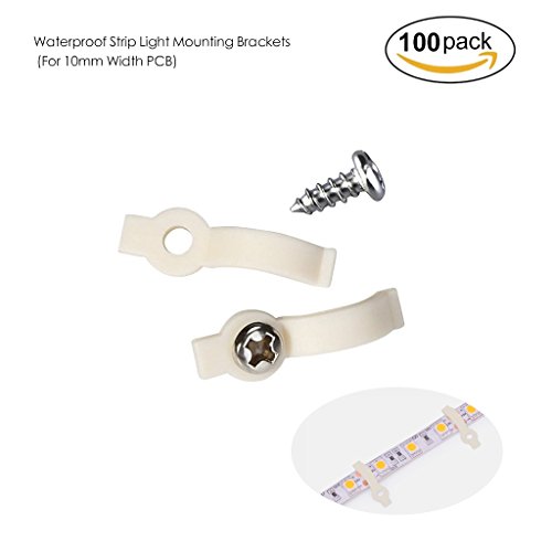 100 pcs strip light mounting bracket clip for outdoor silicone co…
