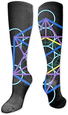 PHOSUP Insulation Metatrons Cube Girls Cotton Tube Socks Over Knee Long Socks Stockings
