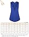 Women Tops and Blouses,Vivilli Women's Sleeveless V-Neck Curved Hem Elegant Flowy Tunic Tank Top(XX-Large,Royal Blue)