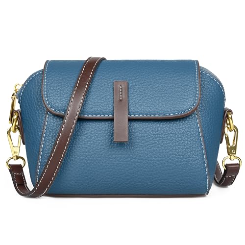 Volganik Rock Small Crossbody Bags with Multi Pockets Soft Leather Purses for Women