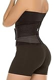 Tecnomed 2 Version Gym Powernet - Belt Waist Shapewear (Color: Black - Size: Small #32)