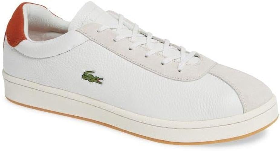 Amazon ラコステ メンズ シューズ 靴 スニーカー Masters 119 Sma Sneaker Off White Red サイズ9 M Medium 並行輸入品 シューズ バッグ