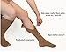 Zipper Compression Socks. 20-30mmHg. Knee Length. 2X. Beige
