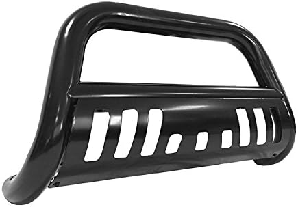 EZ AUTO Black Bull Bar Bumper Brush Guard with Skid Plate Fits 2009-2017 Dodge Ram 1500 (Excl. Rebel Model)