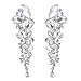 EVER FAITH Women's Austrian Crystal Gorgeous Tear Drops Wedding Dangle Earrings