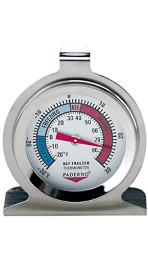 Paderno World Cuisine Stainless Steel Refrigerator/Freezer Thermometer