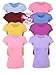 Sexy Basics Women's 5 Pack Casual & Acive Basic Cotton Stretch T Shirts (M 6-8, 5 Pack - Assorted Solid Colors)