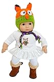 Brittany's Fall Owl Outfit Compatible with 15 Inch Bitty Baby Dolls