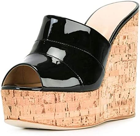 high heel cork wedges mules