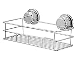 BM Home - WHOLESALE CLEARANCE (WHILE STOCKS LAST) - Extra Strong Suction Cup Shower Shelf - Compact Bathroom Organizer Basket - Shampoo and Soap Holder Shelf - Rust Proof