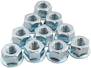 Zinc Plated Steel Flange Nuts Serrated M10 -10Pcs