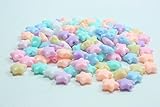 200 Pcs Star Bead Pastel Plastic Mix 8mm Multi-color Crafts Wholesale Lots Craft DIY Accessories and Supply