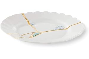 Seletti Kintsugi Fruit Plate in Porcelain and 24 Carat Gold mod. 3