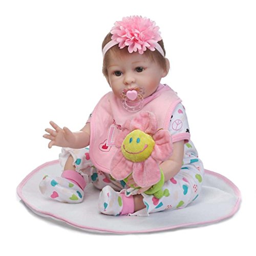 Terabithia 22inch My Little Sweetheart Happy as can be Newborn Baby Girl dolls Eyes Open Reborn Doll