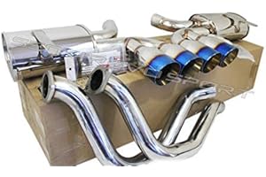 SR*S TUNING SRS Catback Exhaust Compatible/Replacement for 1997-2004 CHEVY CORVETTE C5/Z06 LS 5.7L QUAD 4" Burnt