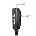 Retevis Covert Tube Walkie Talkie Earpiece with Mic, only Compatible with Motorola R2 CP100D CP185 CP200 CP200D CLS1410 CLS1110 BPR40 BPR40D Walkie Talkie, Full Size PTT, Surveillance Headset(5 Pack)