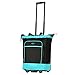 RAVE Carry-on Luggage Rolling Shopper Tote, Black and Blue