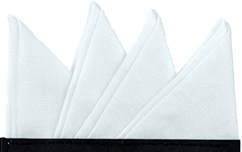 Pocket Squares Miami Men's Irish Pocket Square Conquistador 7 x 3¾ White