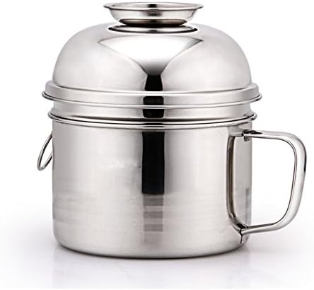 lzzfw Lunch Box Stainless steel round large bowl. In iron meal boxes