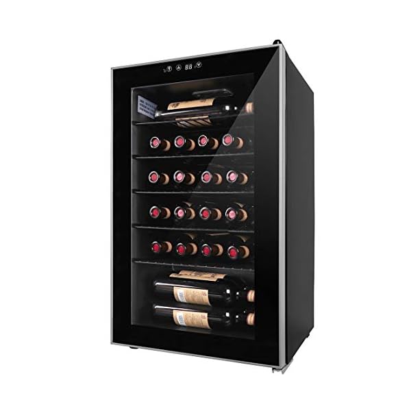 24-Bottles-Wine-Cooler-Compressor-Chiller-Cellar-Freestanding-Single-Zone-Fridge-for-Wines-Champagne-with-Digital-Temperature-Display-and-Double-layered-Glass-Door