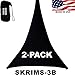AMAZIN Gear Brand Professional Speaker Stand Covers, Premium 4-Way Stretch Spandex Pro DJ Scrims, 360 Degree Coverage Tripod Skirts, Cable Pass-Throughs +2 Bonus Carrying Bags (2-Pack, Black)