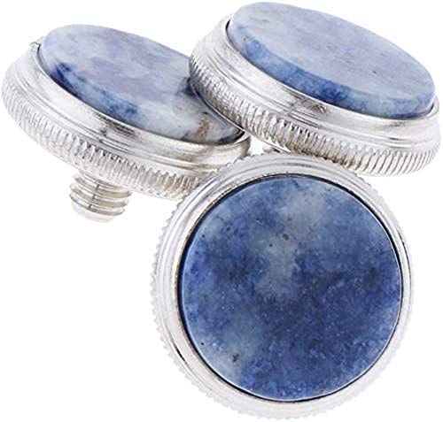 Lheng Inlay Dark Blue Shell Trumpet Finger Buttons Brass Instrument Parts 3Pcs