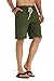 NITAGUT Men's Linen Casual Classic Fit Short (XL, 01Amry Green)