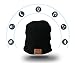 CFZC Bluetooth Beanie Hat Cap Wireless Bluetooth Headphone Headset Earphone soft warm with stereo speaker hands-free for man and woman outdoor sports gift(color black)