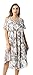 Riviera Sun 21833-GRY-2X Cold Shoulder Umbrella Dress Grey/White