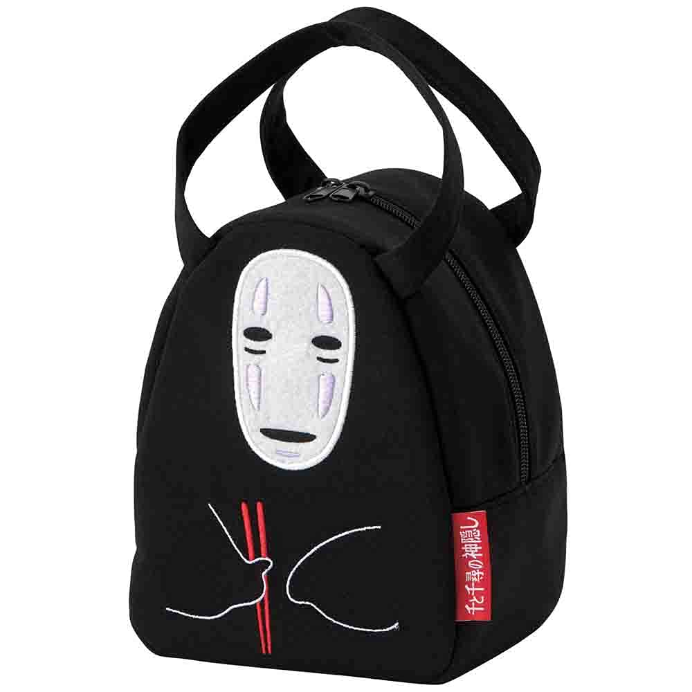 Skater No-Face Mini Die Cut Black Insulated Lunch Bag with Zip Closure