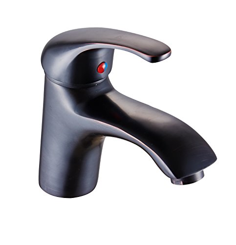 Greenspring Bathroom Commercial Lavatory Single Handle Sink Basin Faucet Vanity Mixer Tap With Edged Spout Oil Rubbed Bronze